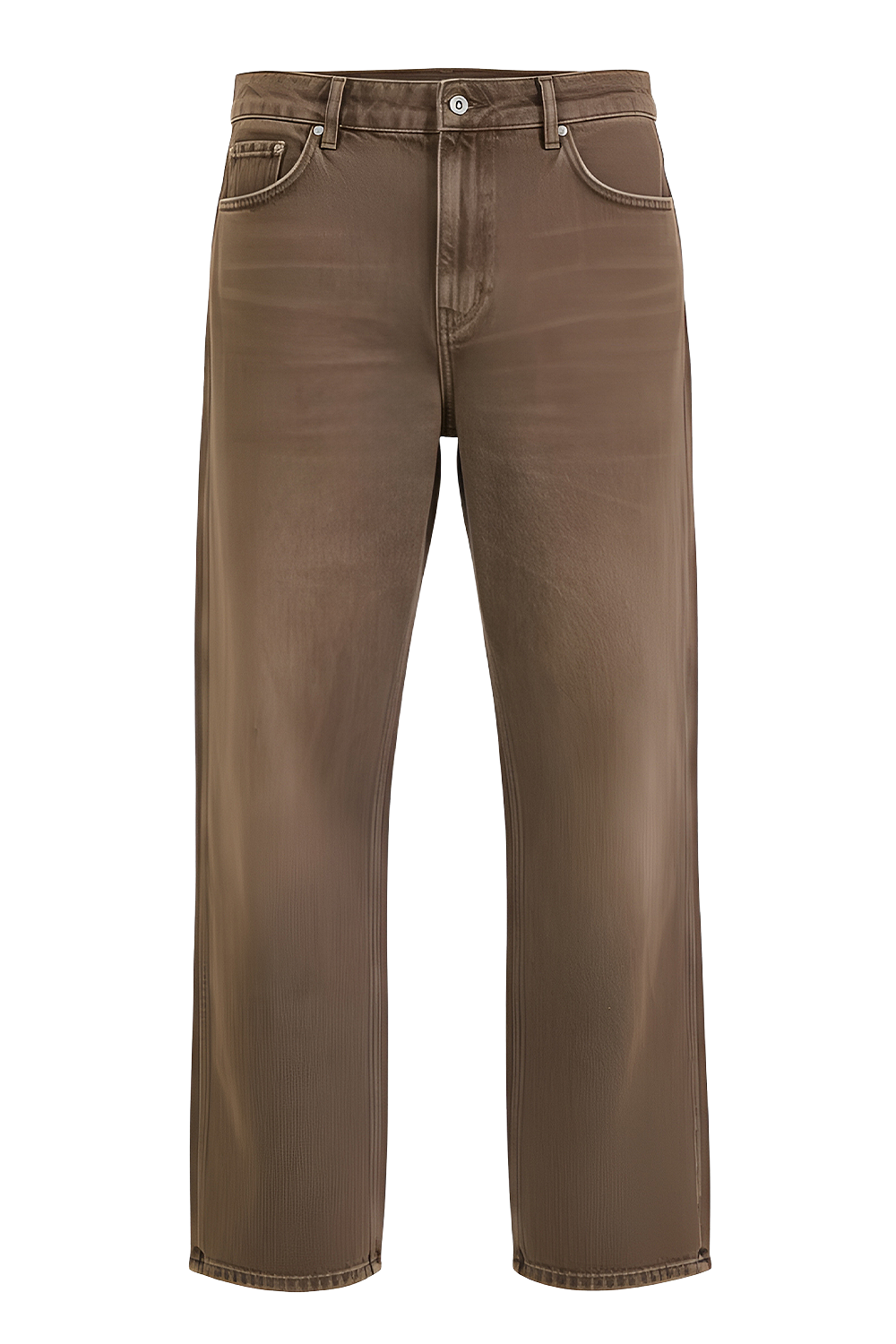 תמונה קידמית של מכנסי ג'ינס בגזרת באגי