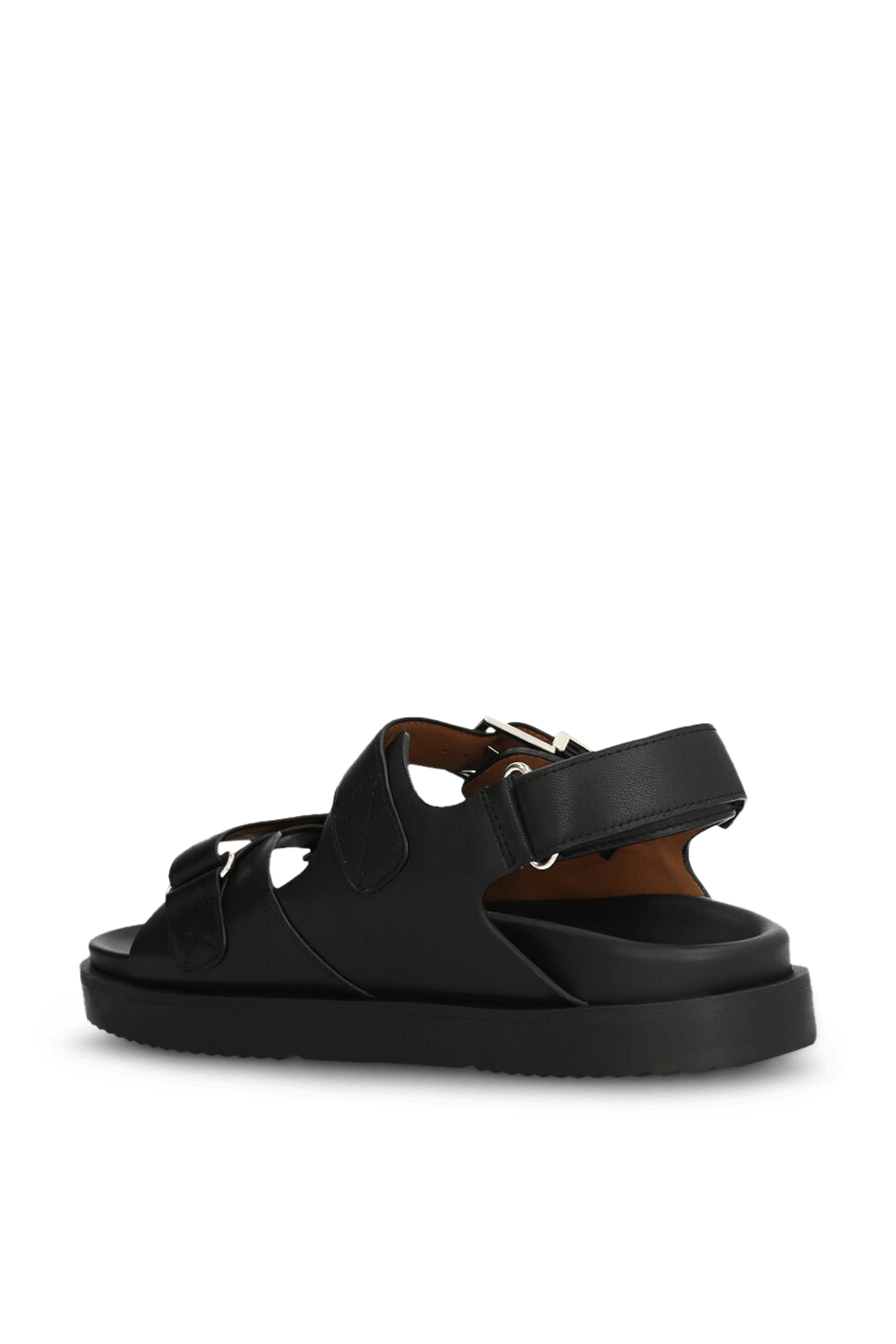 תמונה אחורית של סנדלי עור