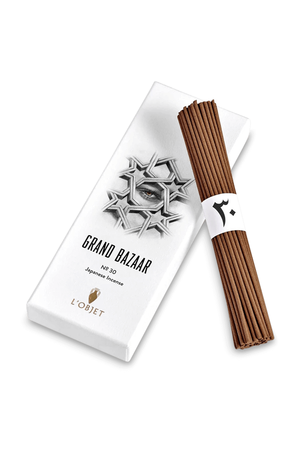 תמונה קידמית של GRAND BAZAAR NO. 30 INCENSE (60 STICKS + SQUARE HOLDER)