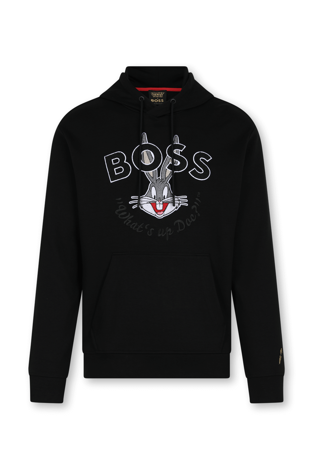 תמונה קידמית של בוס X לוני טונס סווטשירט קפוצ'ון גרפי