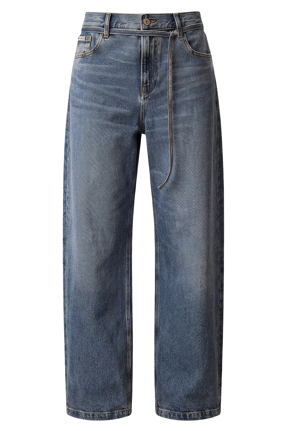 תמונה קידמית של מכנסי ג'ינס באגי