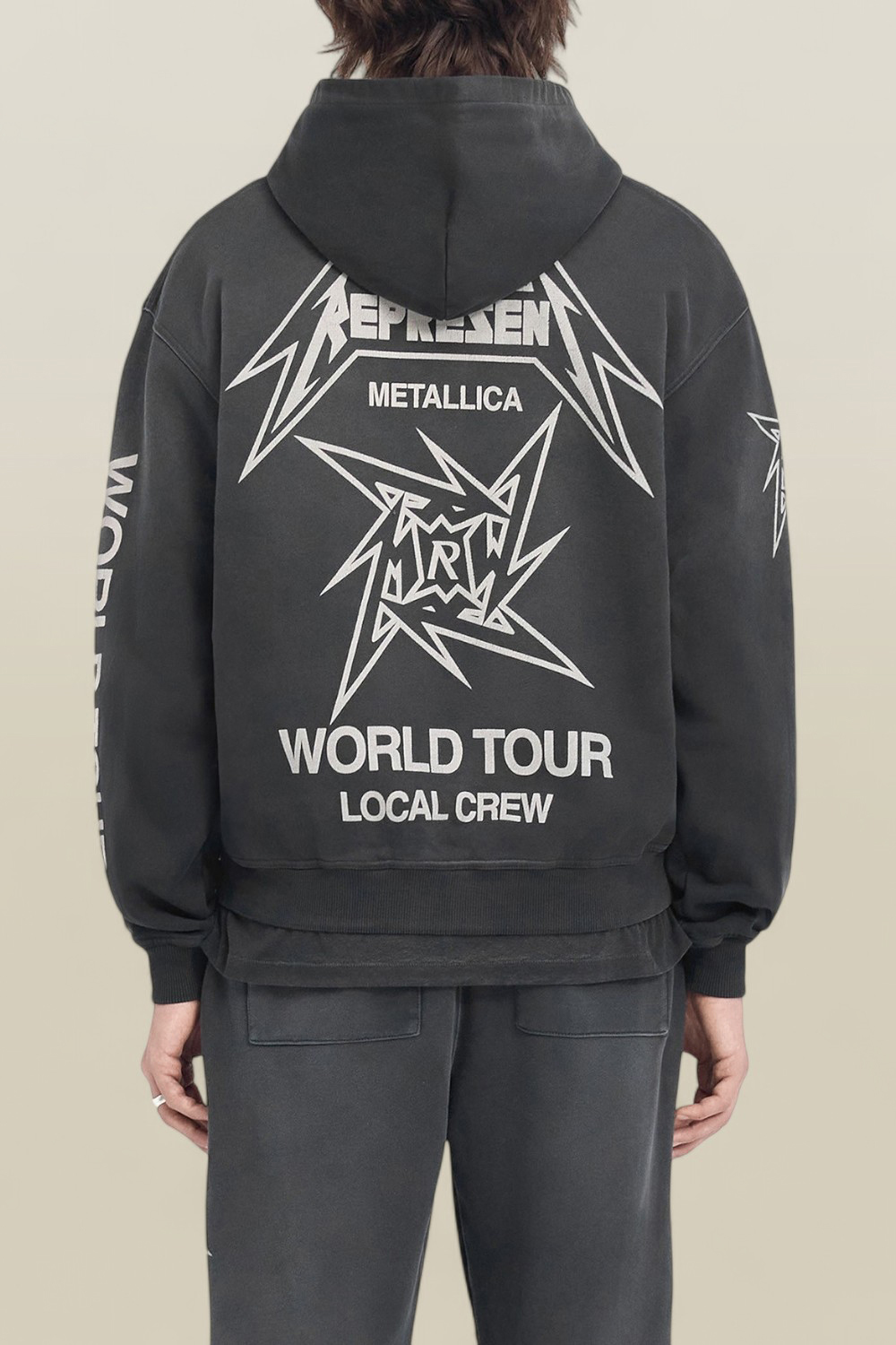 תמונת דוגמן אחורית של רפרזנט X מטאליקה סווטשירט