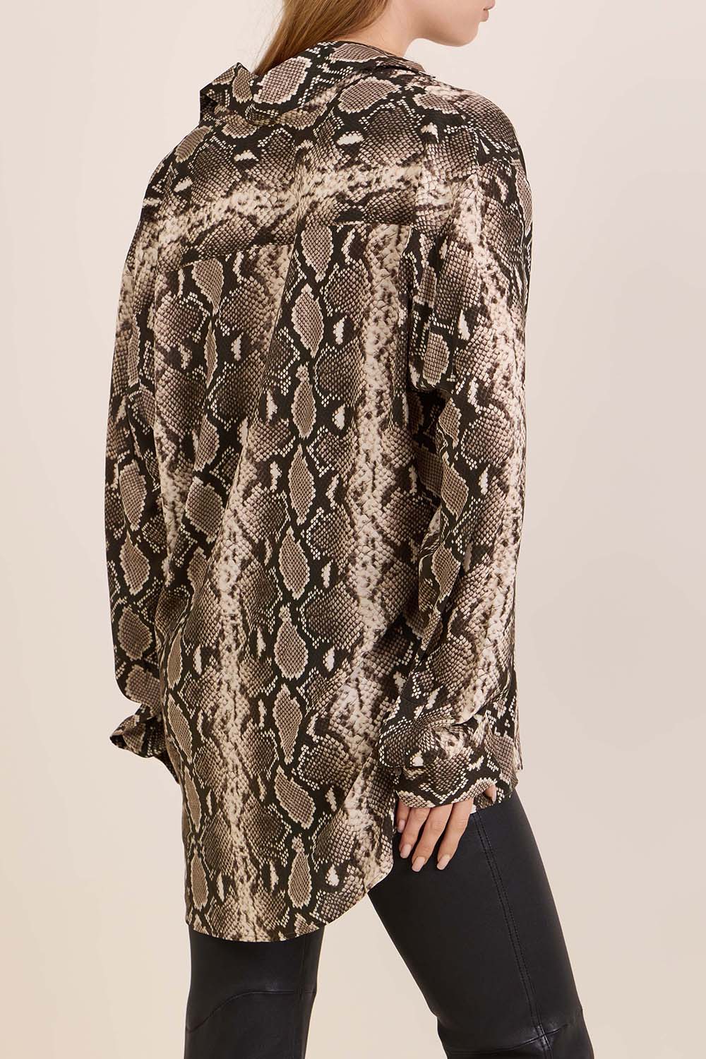 תמונת דוגמן אחורית של חולצת כפתורים