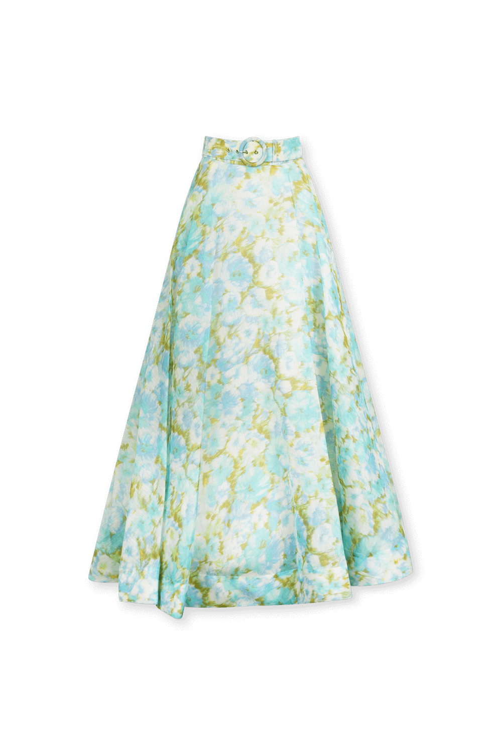 תמונה קידמית של חצאית מקסי ממשי ופשתן