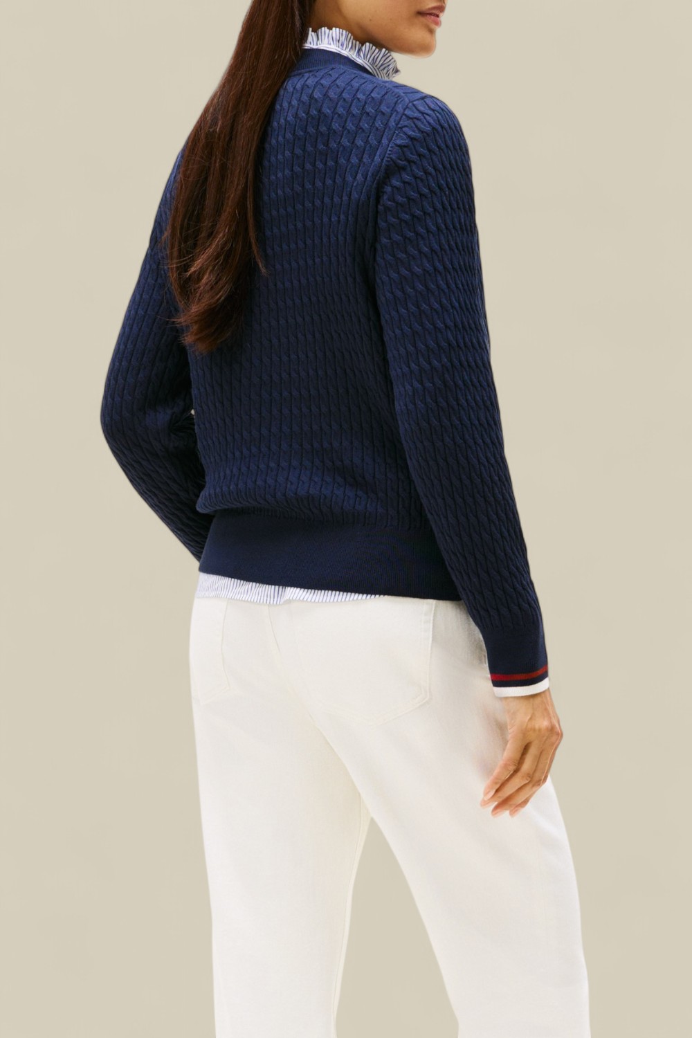 תמונת דוגמן אחורית של סריג כותנה