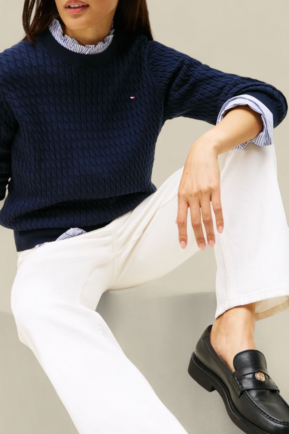 תמונת תקריב דוגמן של סריג כותנה