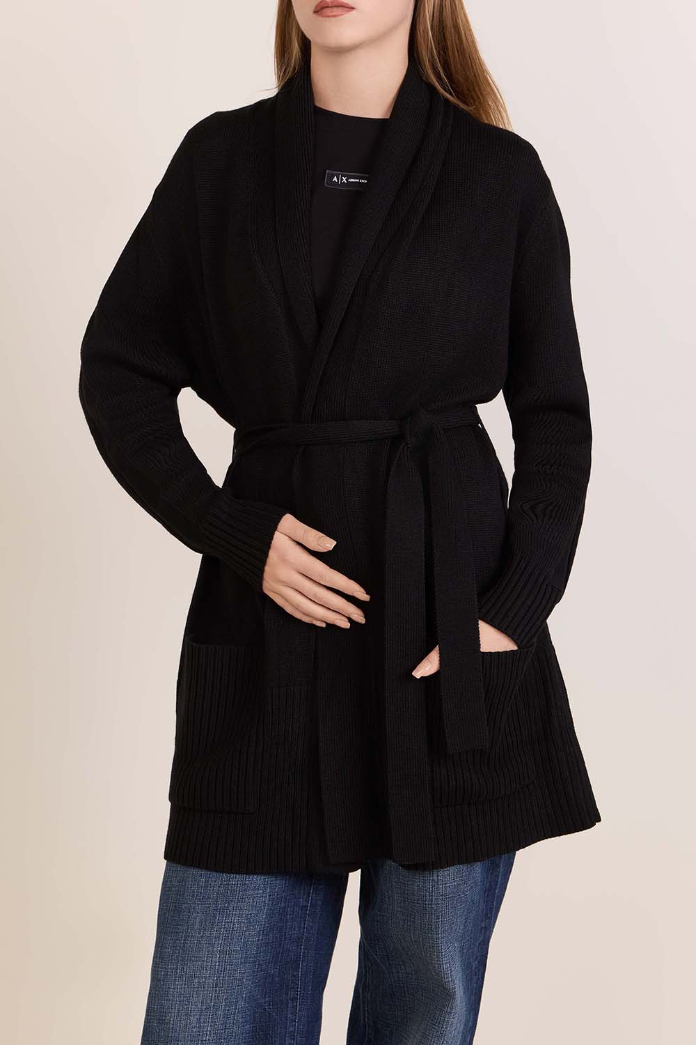 תמונת דוגמן קידמית של קרדיגן ארוך