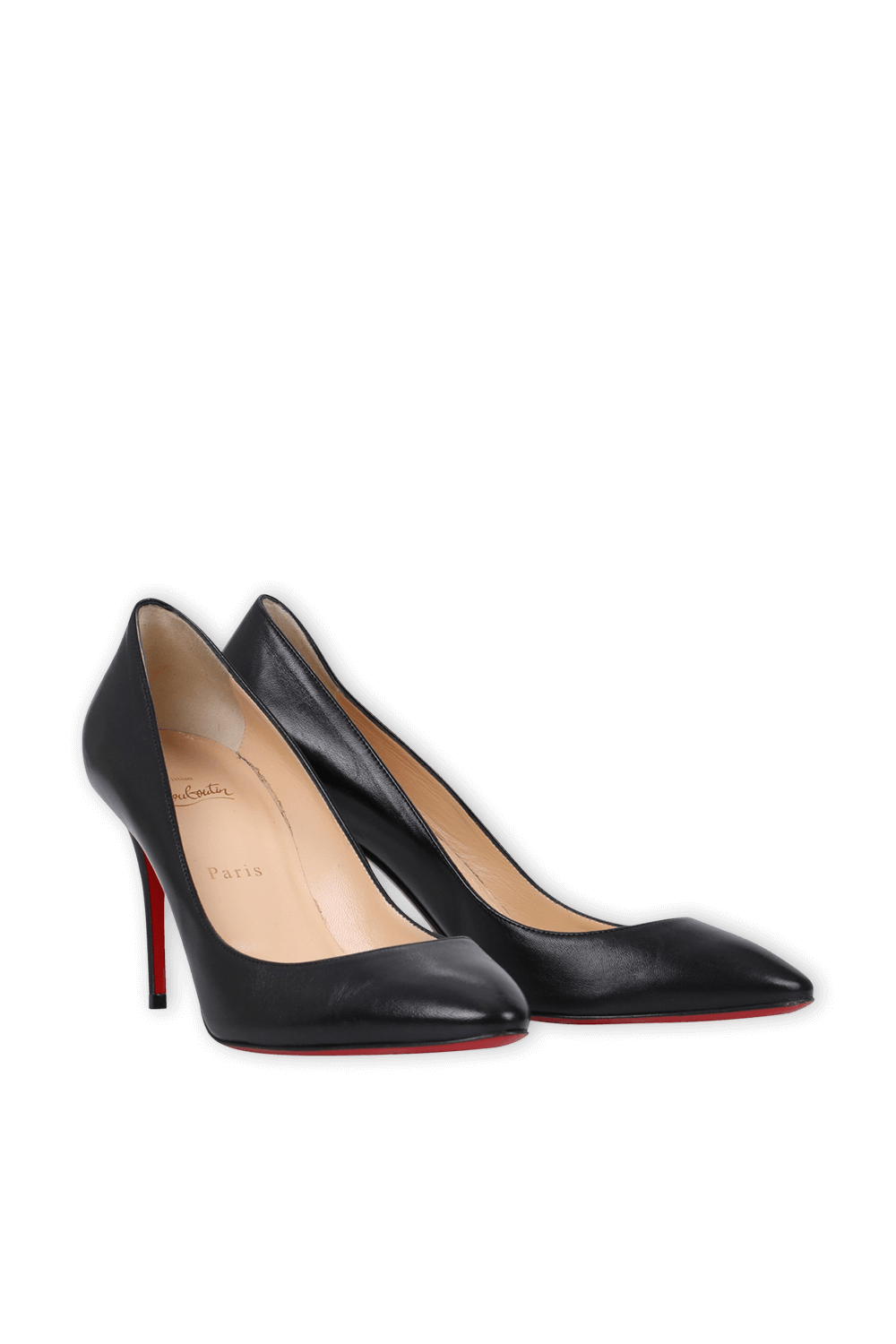 תמונה אחורית של נעלי עקב אלויס שחורים