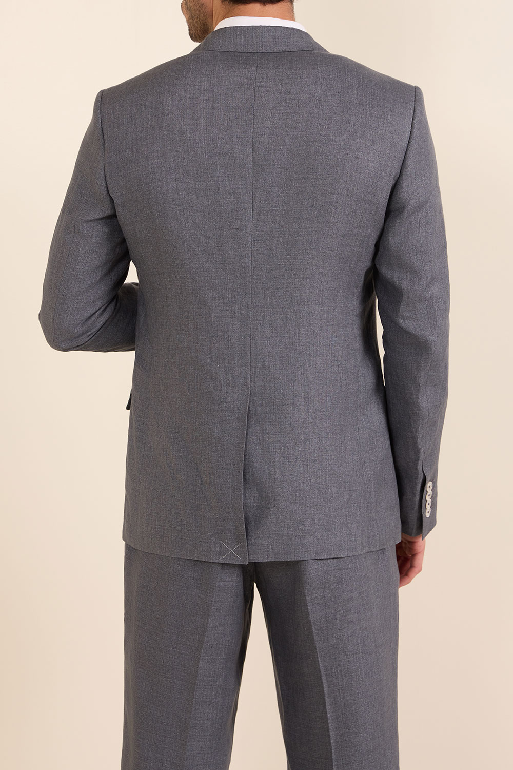 תמונת דוגמן אחורית של בלייזר פשתן