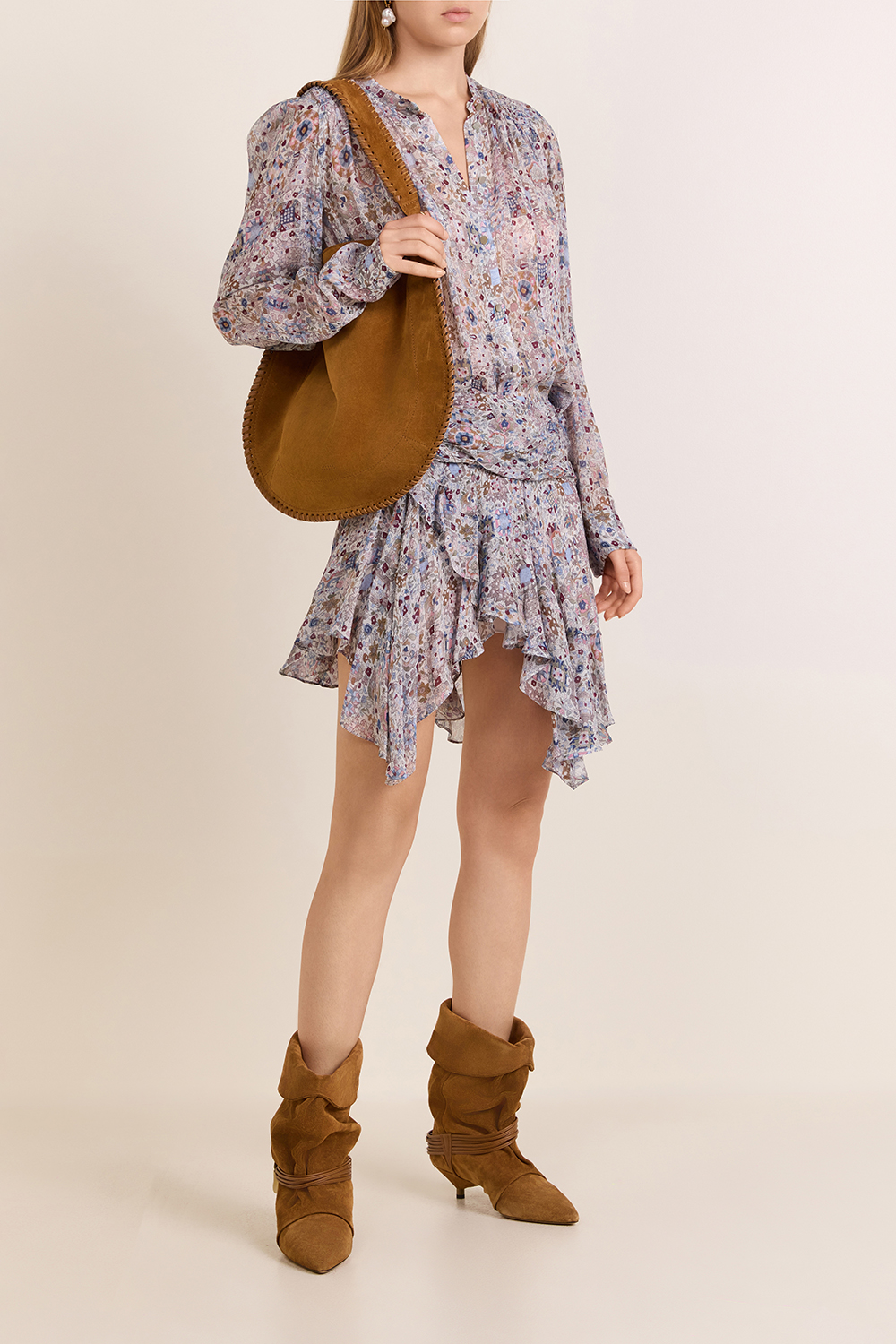 תמונת דוגמן קידמית של תיק כתף אוסקן מון מעור רך