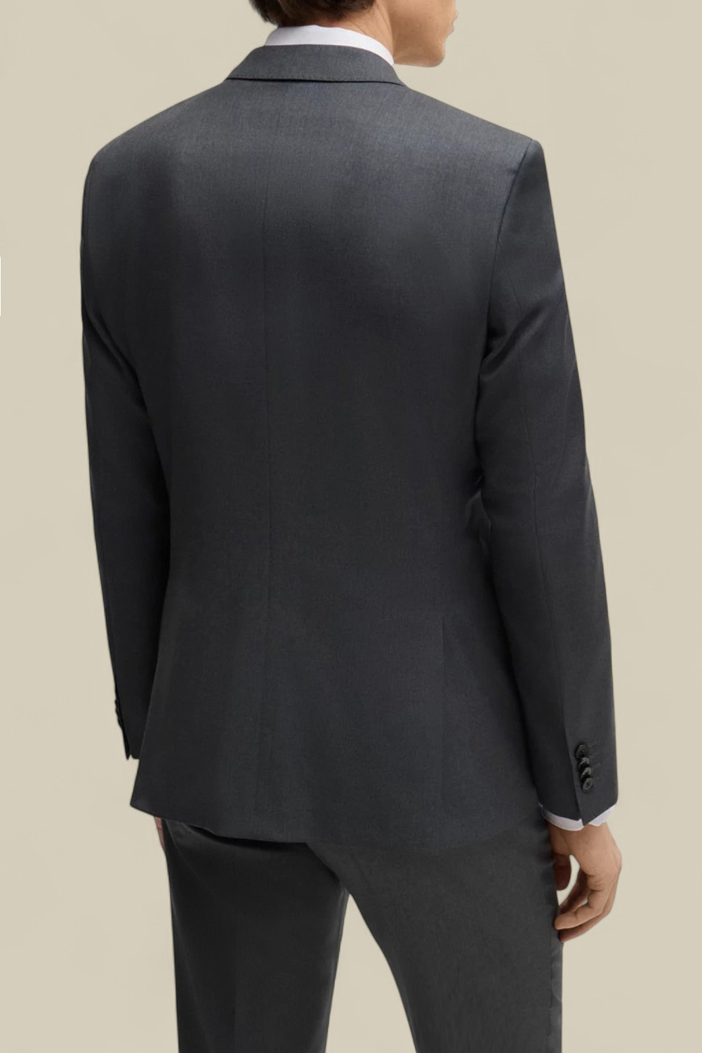 תמונת דוגמן אחורית של ז'קט מחוייט סלים פיט