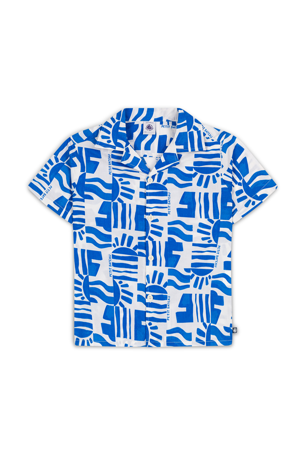 תמונה קידמית של חולצת כפתורים קצרה - גילאי 6-12 נשים