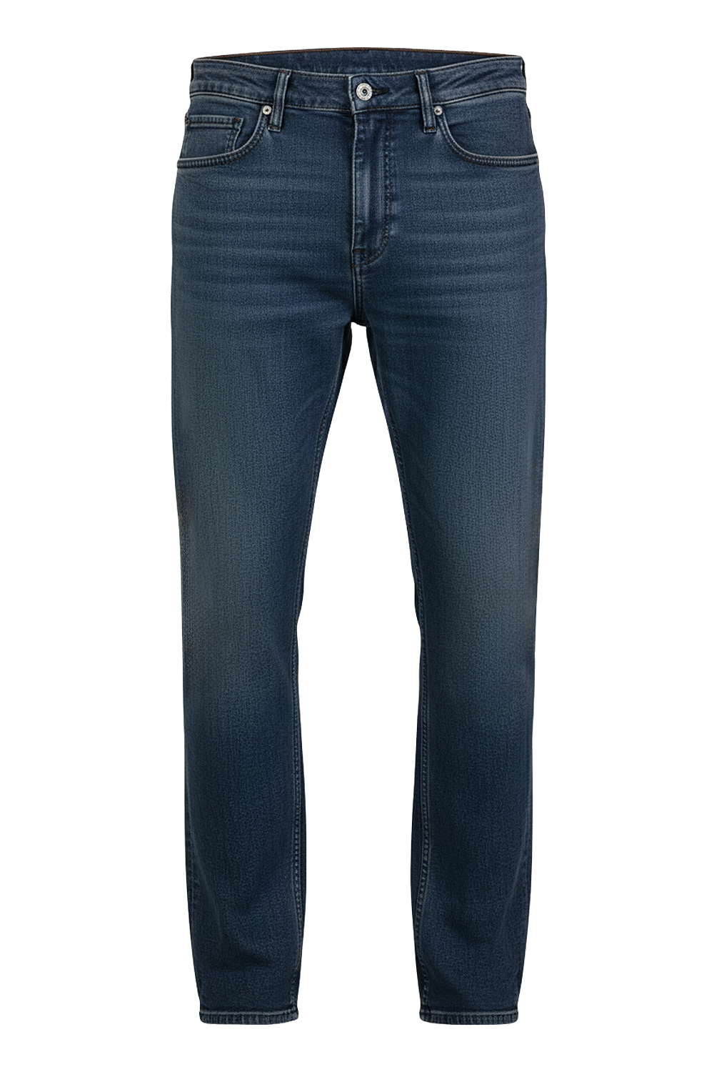 תמונה קידמית של מכנסי ג'ינס בגזרה ישרה