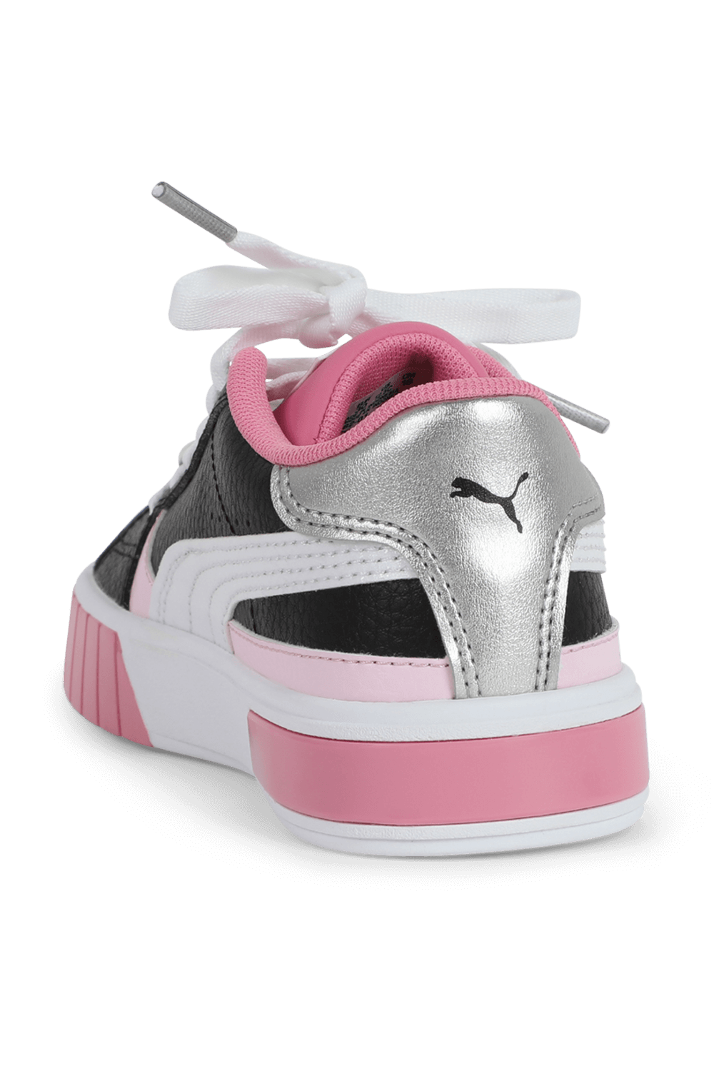 תמונה אחורית של מידות 28-33 L.O.L X PUMA נעלי קאלי בגווני שחור, ורוד ולבן