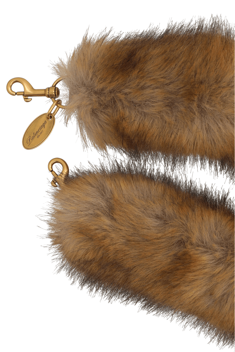 תמונה אחורית של רצועת דמוי פרווה