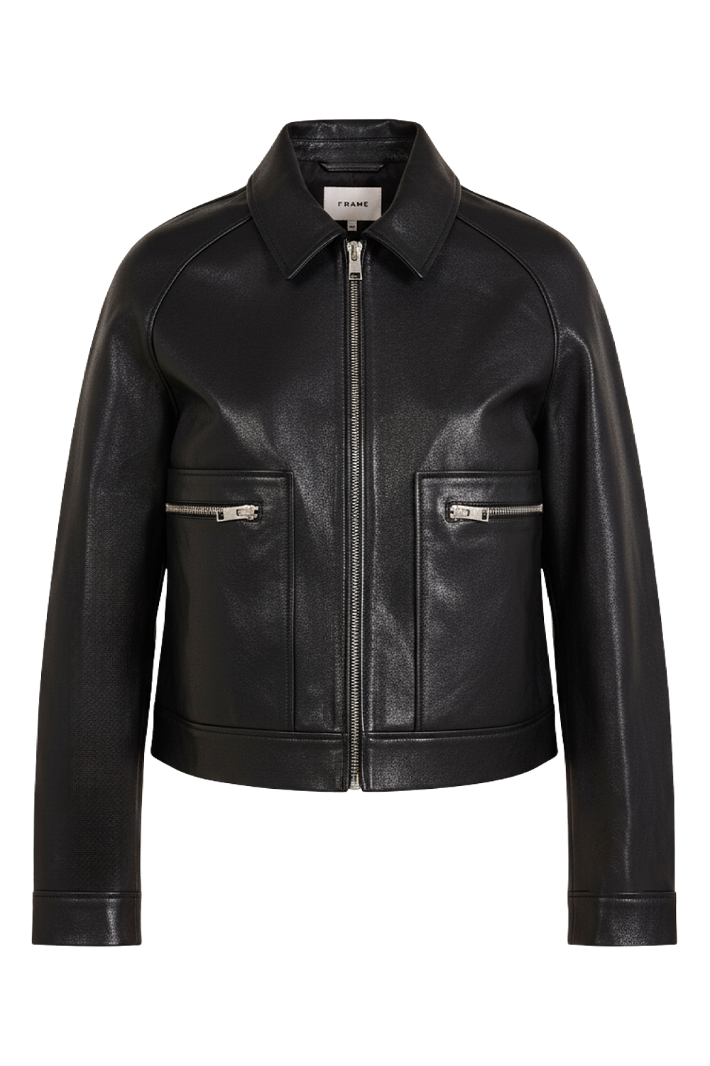 תמונה קידמית של ז'קט עור