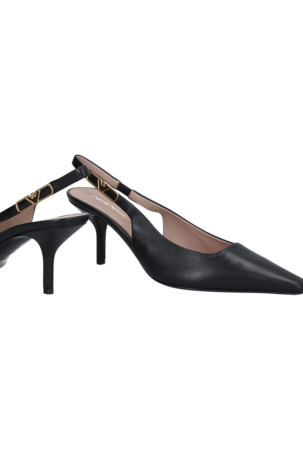 תמונת תקריב של נעלי עקב סלינג בק