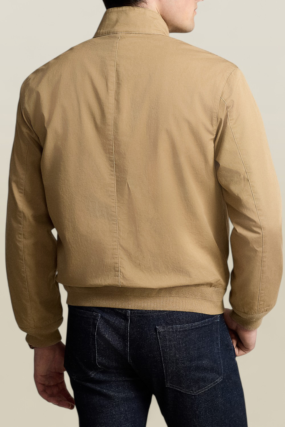 תמונת דוגמן אחורית של ז'קט כותנה