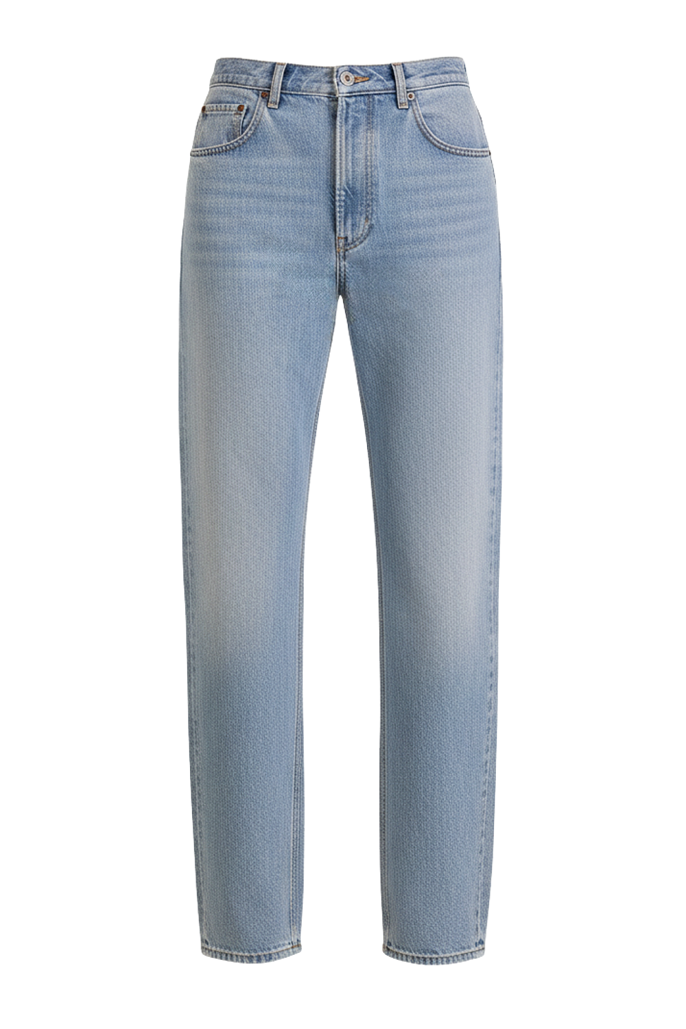 תמונה קידמית של מכנסי ג'ינס בגזרה ישרה