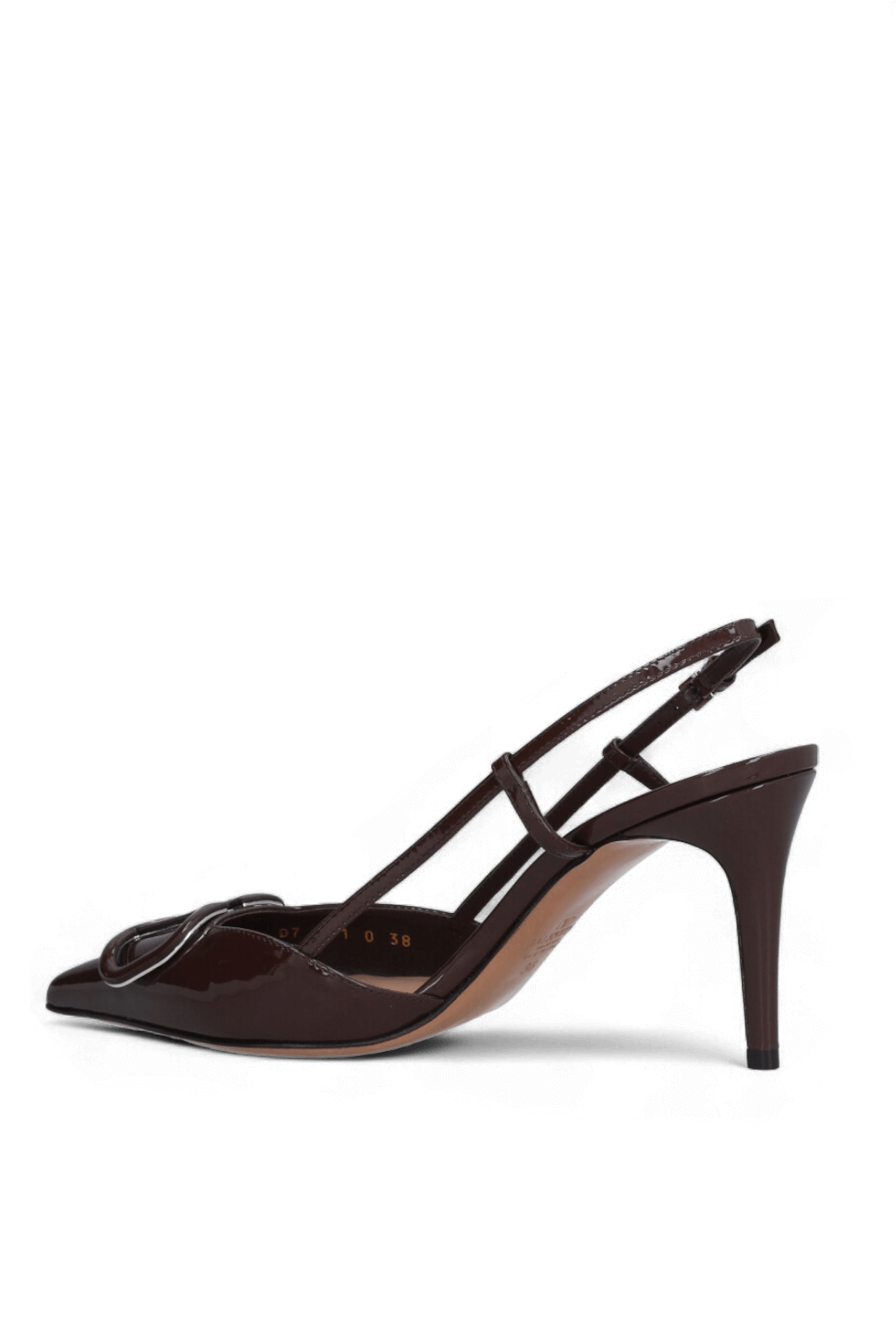 תמונה אחורית של נעלי עקב סלינג בק