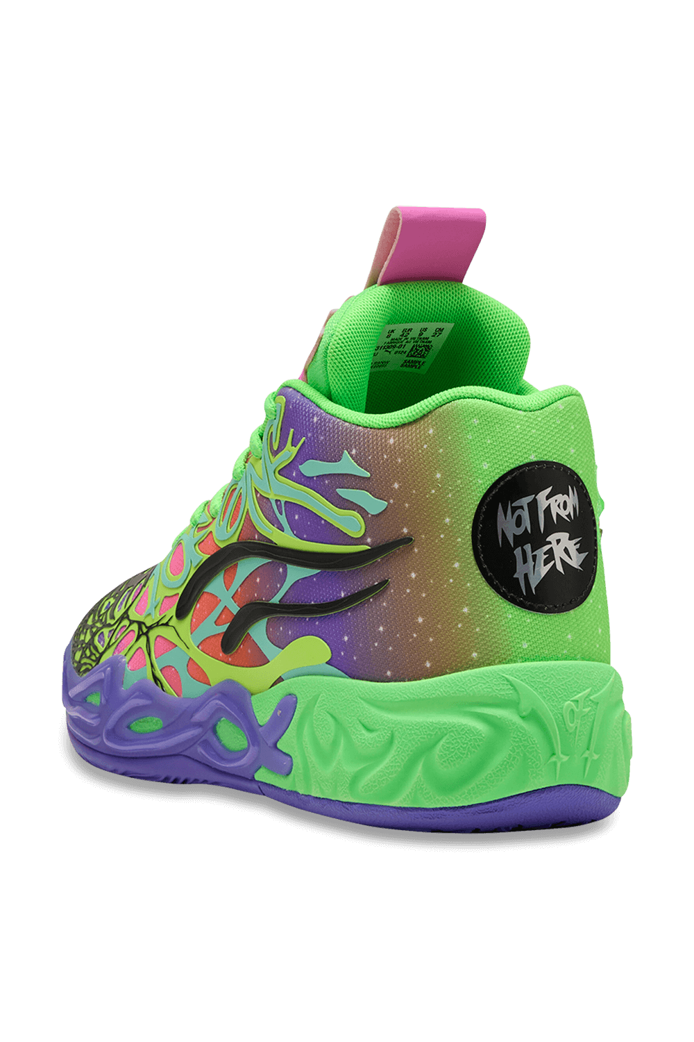 תמונת תקריב של פומה X מלו נעלי כדורסל MB.04