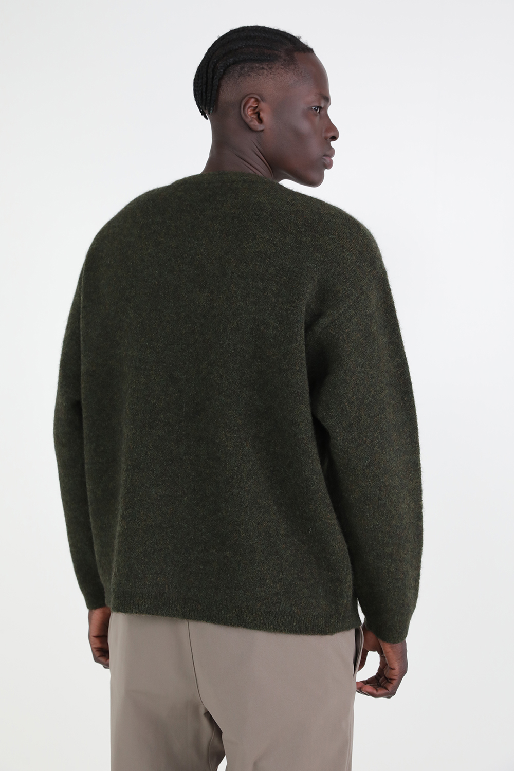 תמונת דוגמן אחורית של Alpaca Wool-Blend Crewneck Sweater