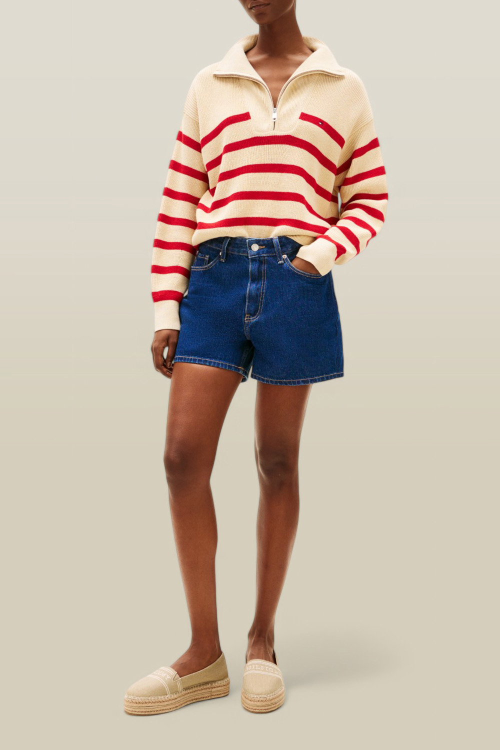 תמונת דוגמן קידמית של נעלי אספדריל פלטפורמה