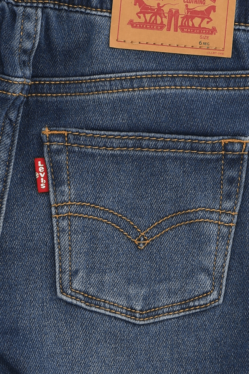 תמונה אחורית של מכנסי ג'ינס - מידות 4-8 שנים