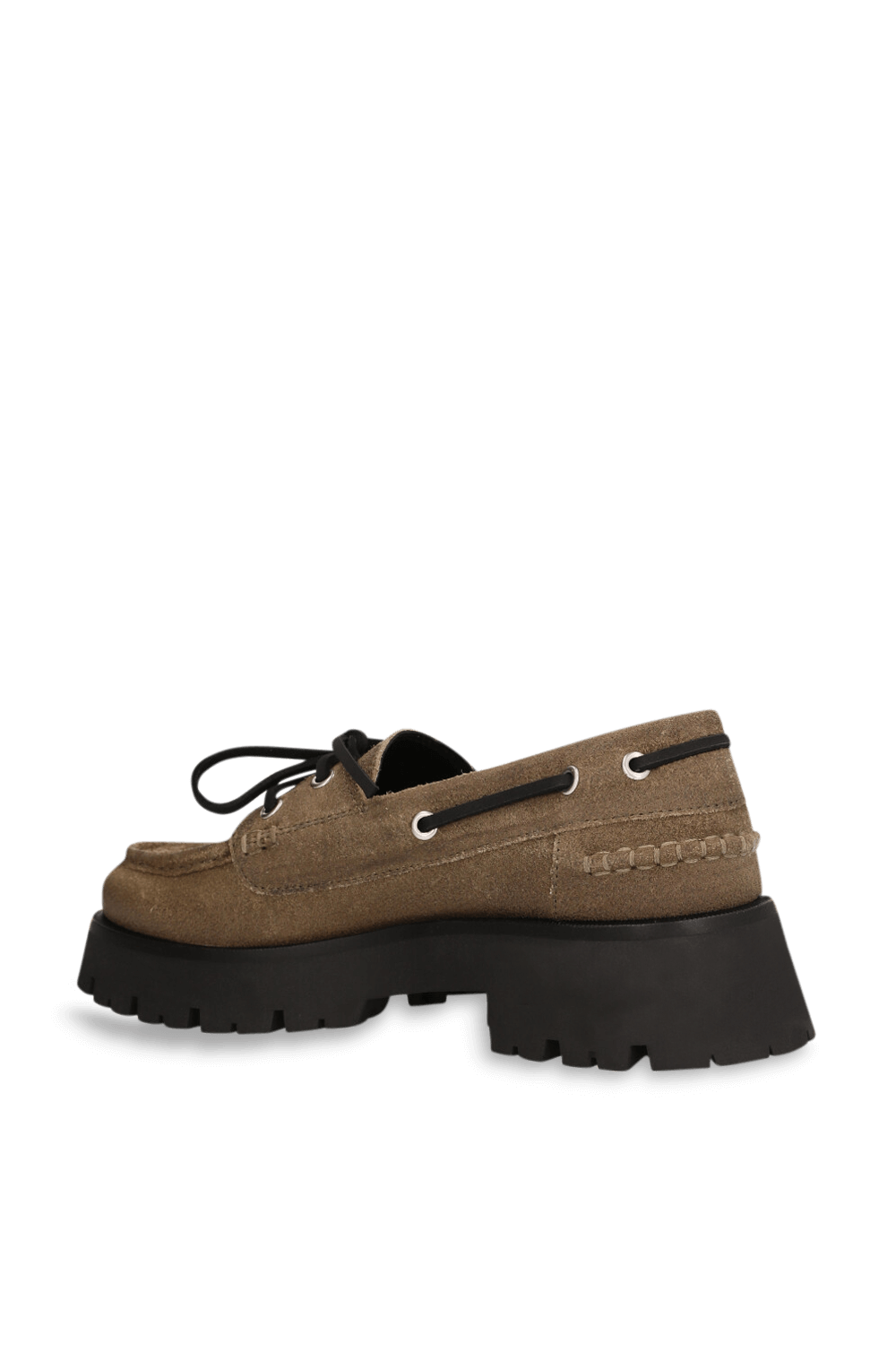 תמונה אחורית של נעלי מוקסינים פלטפורמה