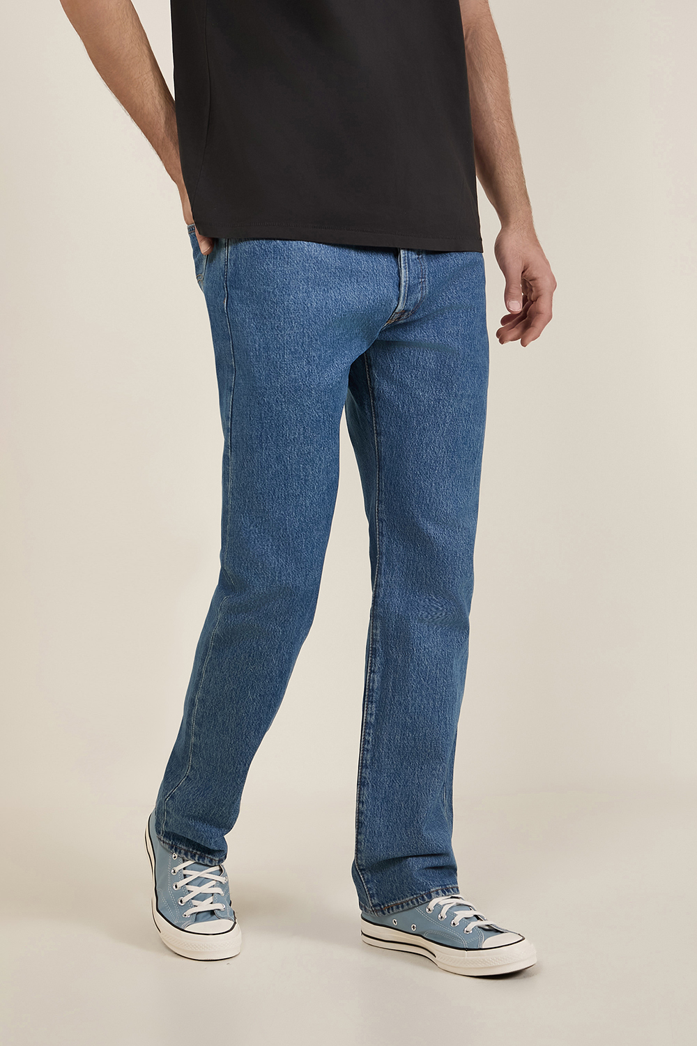 תמונת דוגמן קידמית של מכנסי ג'ינס 501