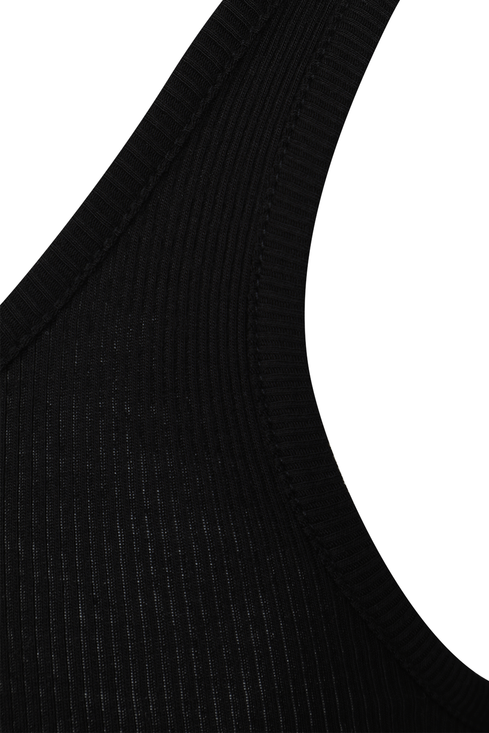 תמונת תקריב של גופייה שחורה