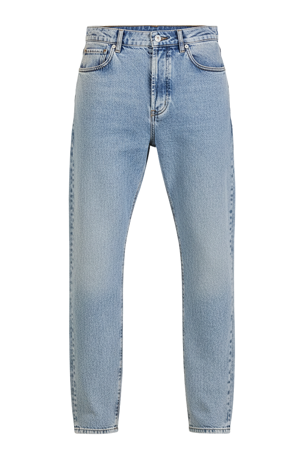 תמונה קידמית של מכנסי ג'ינס בגזרה ישרה