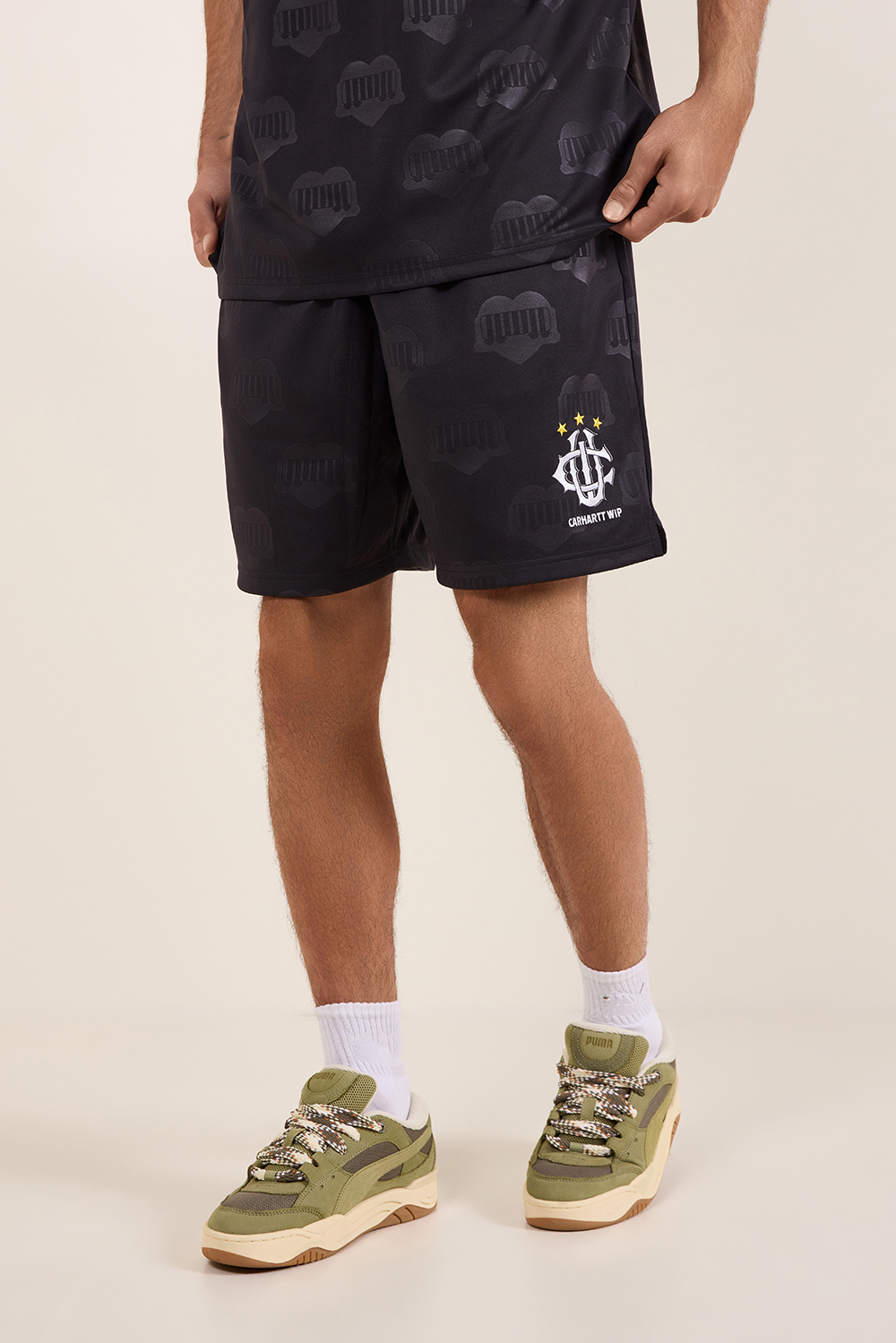 תמונת דוגמן קידמית של מכנסי פוטבול קצרים