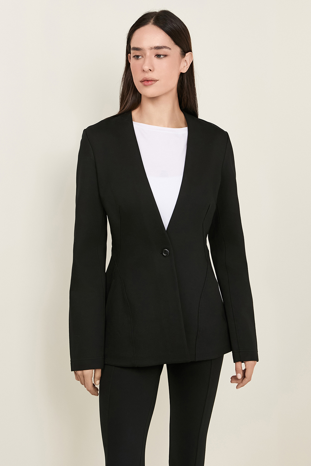 תמונת דוגמן קידמית של Stretch Knit Blazer