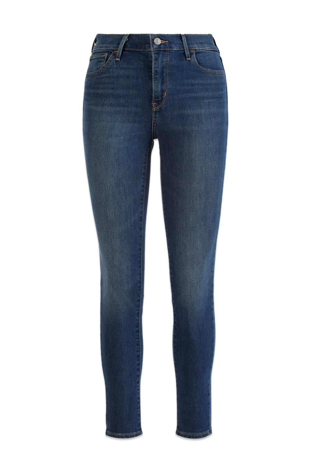 blue high waisted super skinny jeans