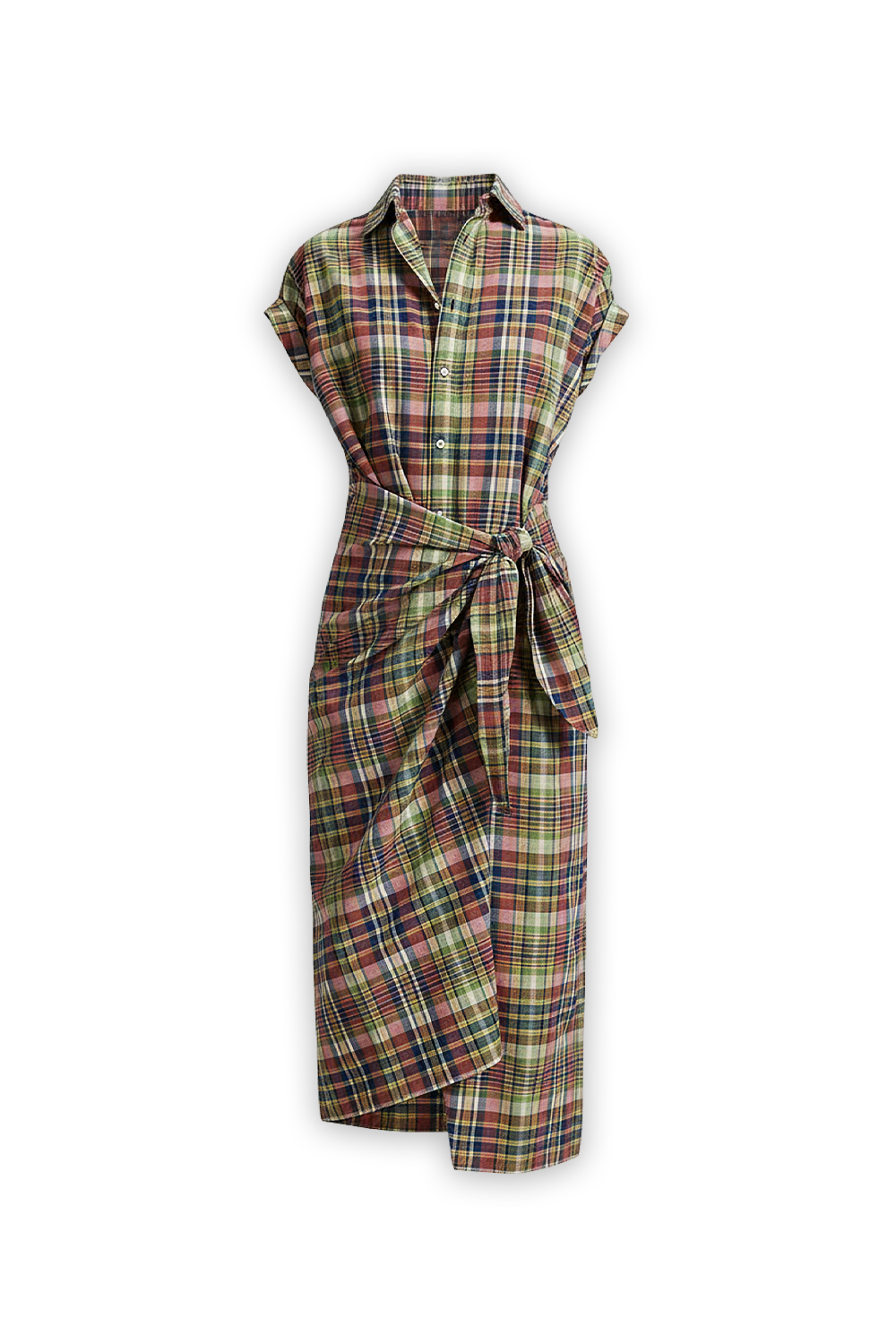 תמונה קידמית של שמלת מעטפת מקסי