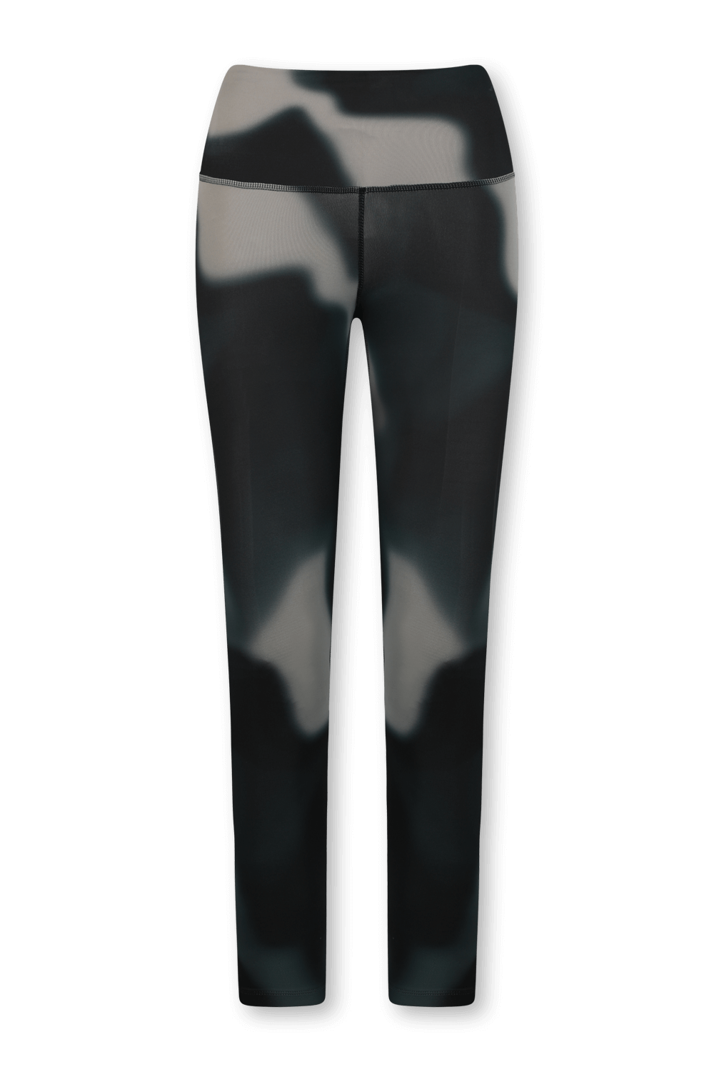 תמונה קידמית של טייץ יוגה 7/8 עם הדפס אפור