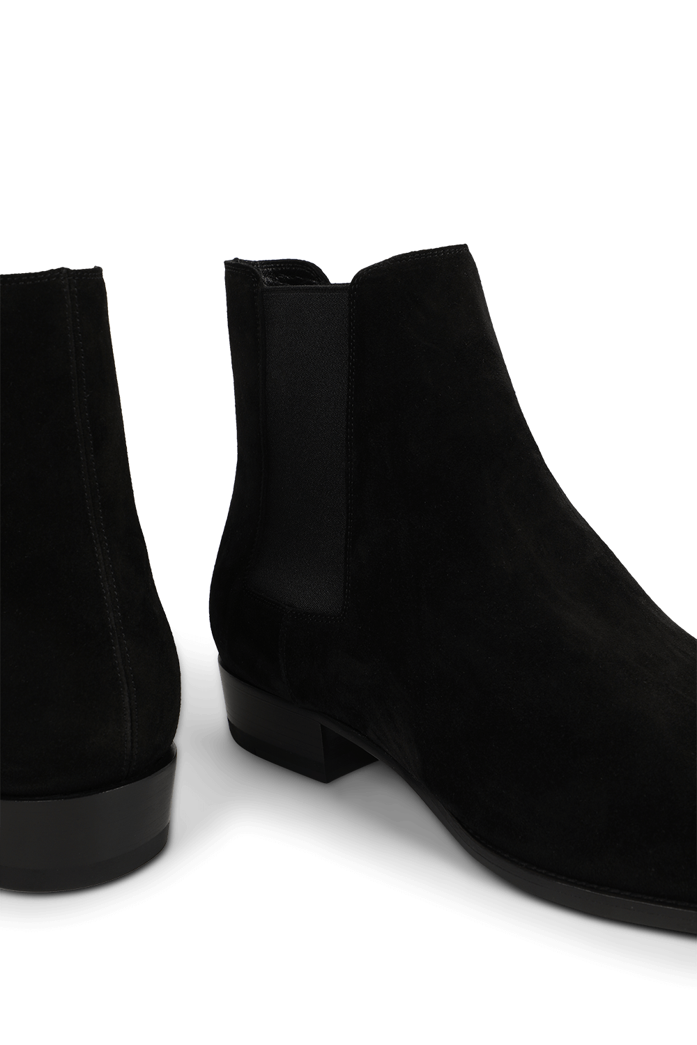 black suede wyatt chelsea boots