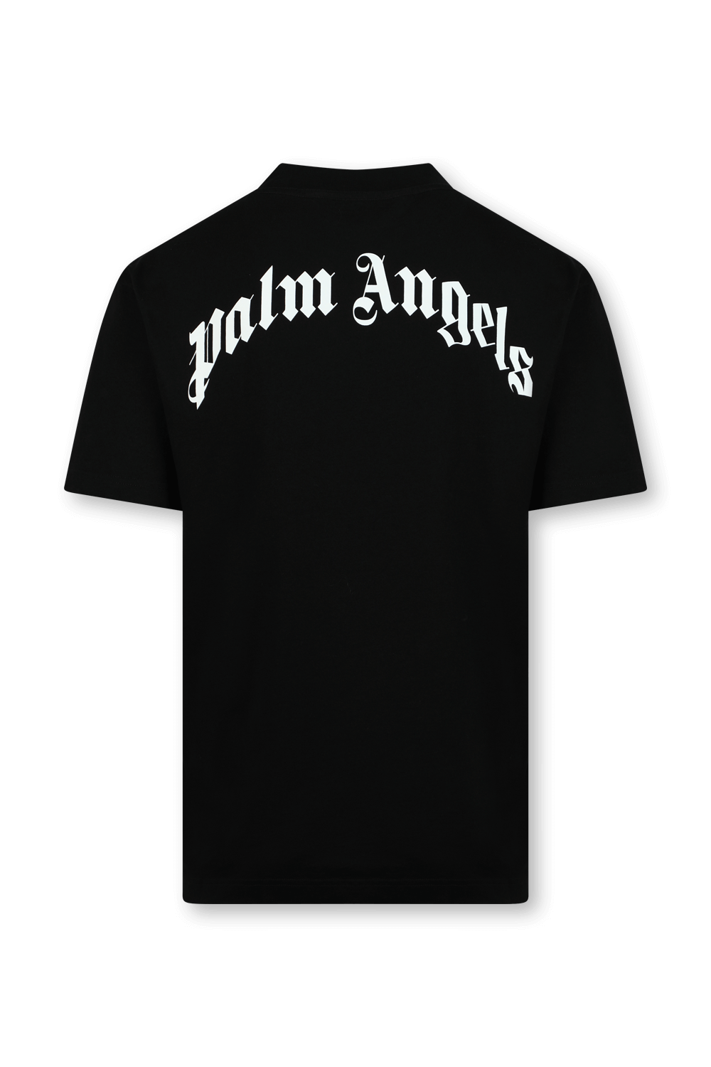 תמונה אחורית של חולצת טי שחורה עם הדפס כריש