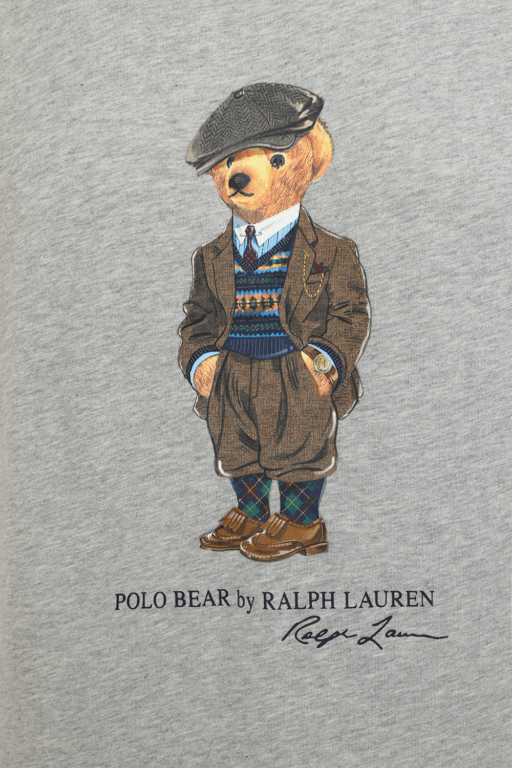 תמונה אחורית של חולצת סלים טי עם הדפס דובי קלאסי