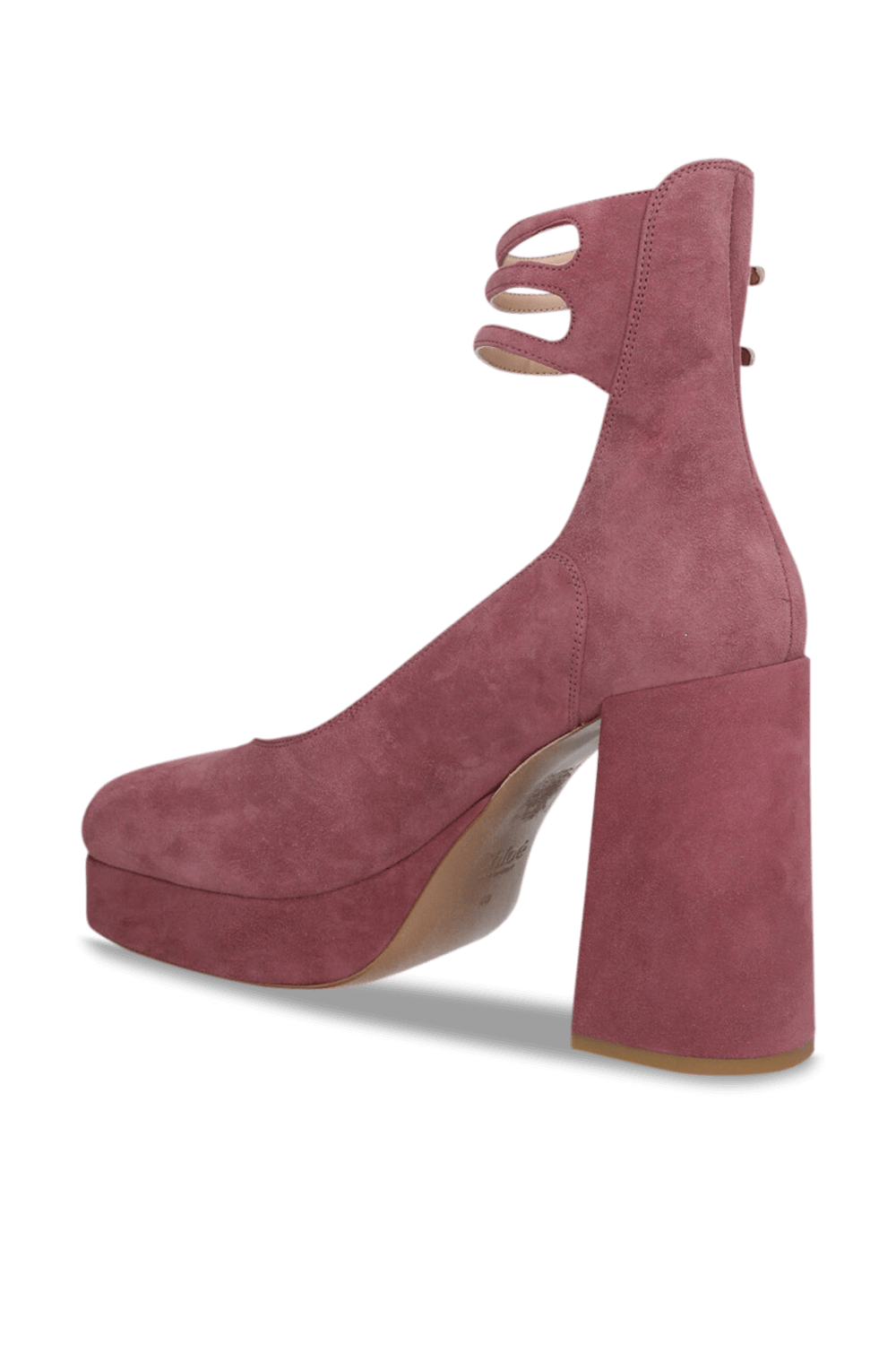 תמונה אחורית של נעלי עקב פלטפורמה לוטי