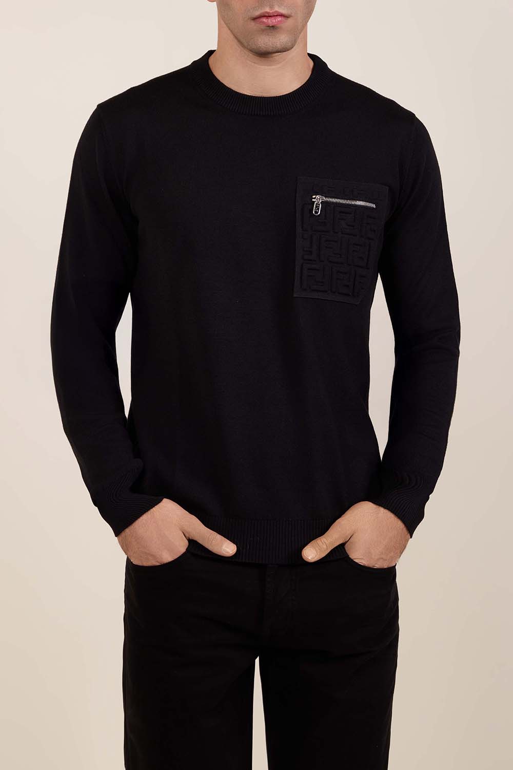 תמונת דוגמן קידמית של סריג צמר