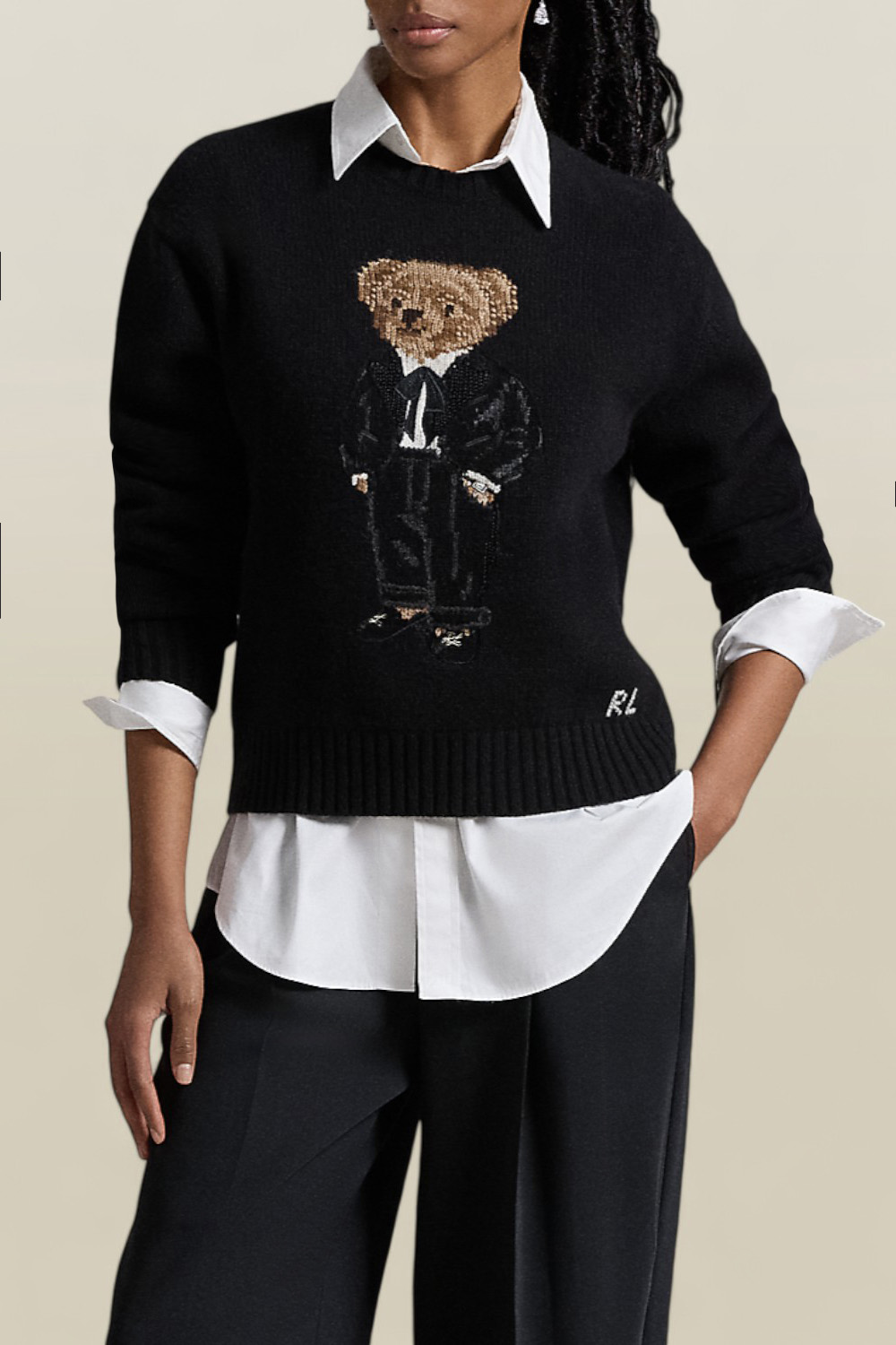 תמונת דוגמן קידמית של סריג צמר וקשמיר