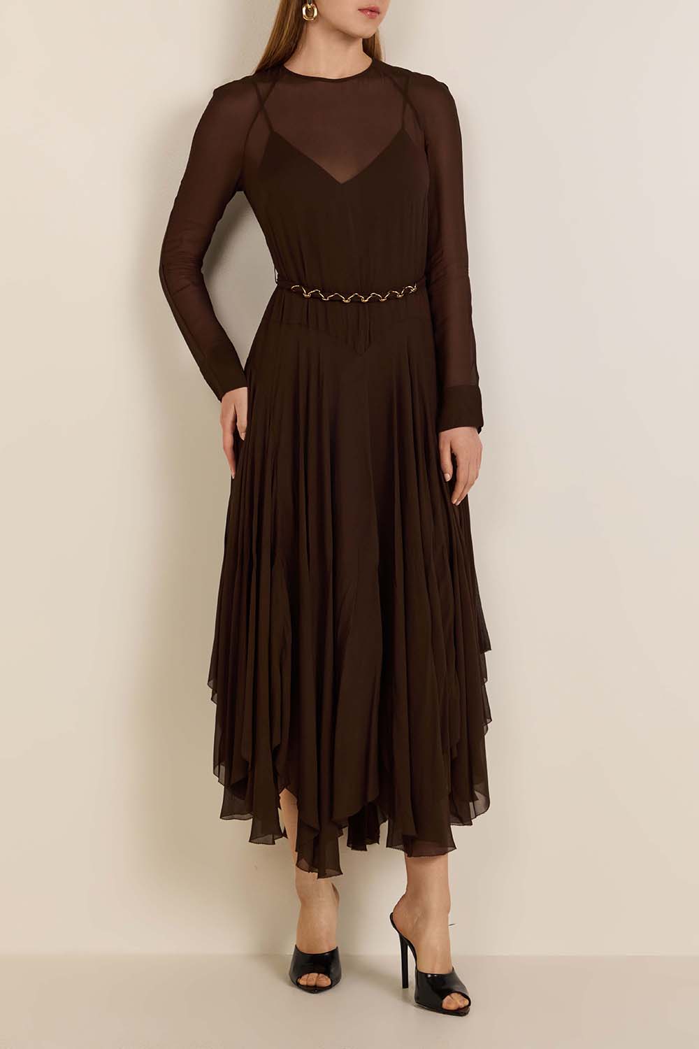 תמונת דוגמן קידמית של שמלת מידי ויסקוזה