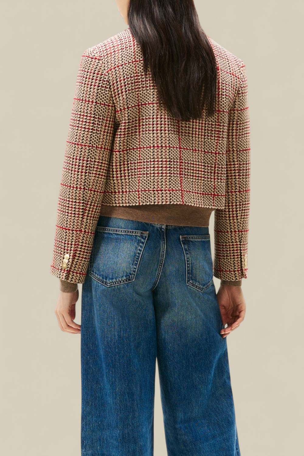 תמונת דוגמן אחורית של ז'קט טוויד