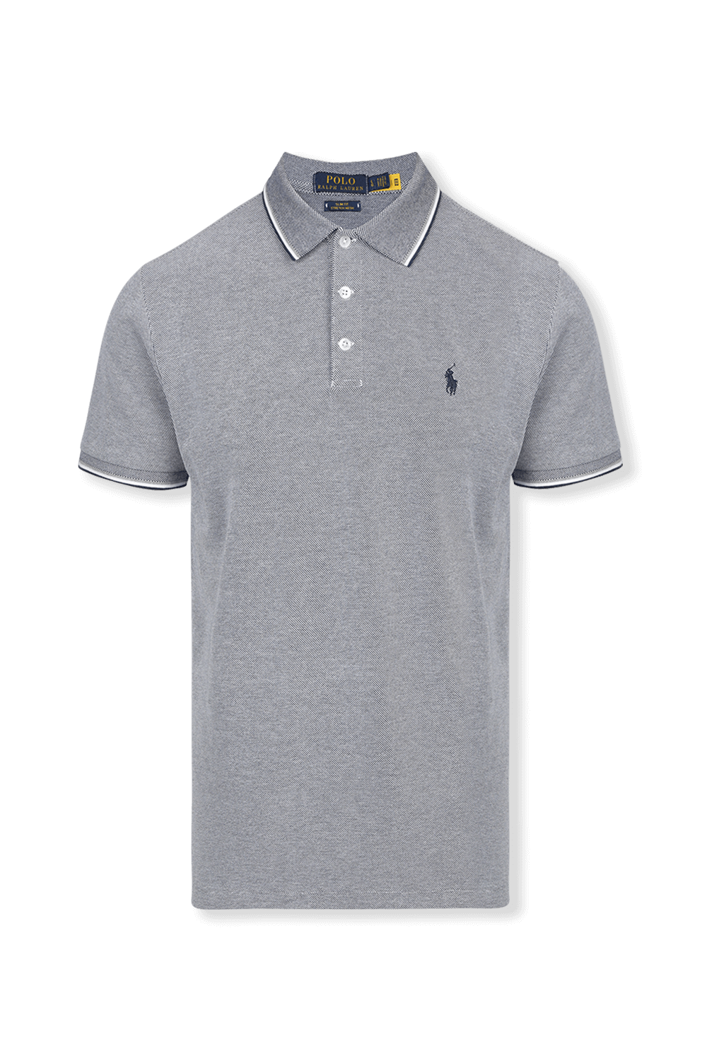 grey and white ralph lauren shirt