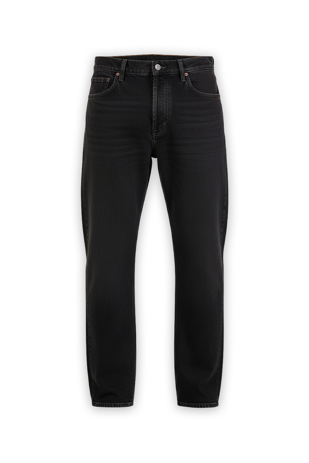 תמונה קידמית של מכנסי ג'ינס בגזרה ישרה