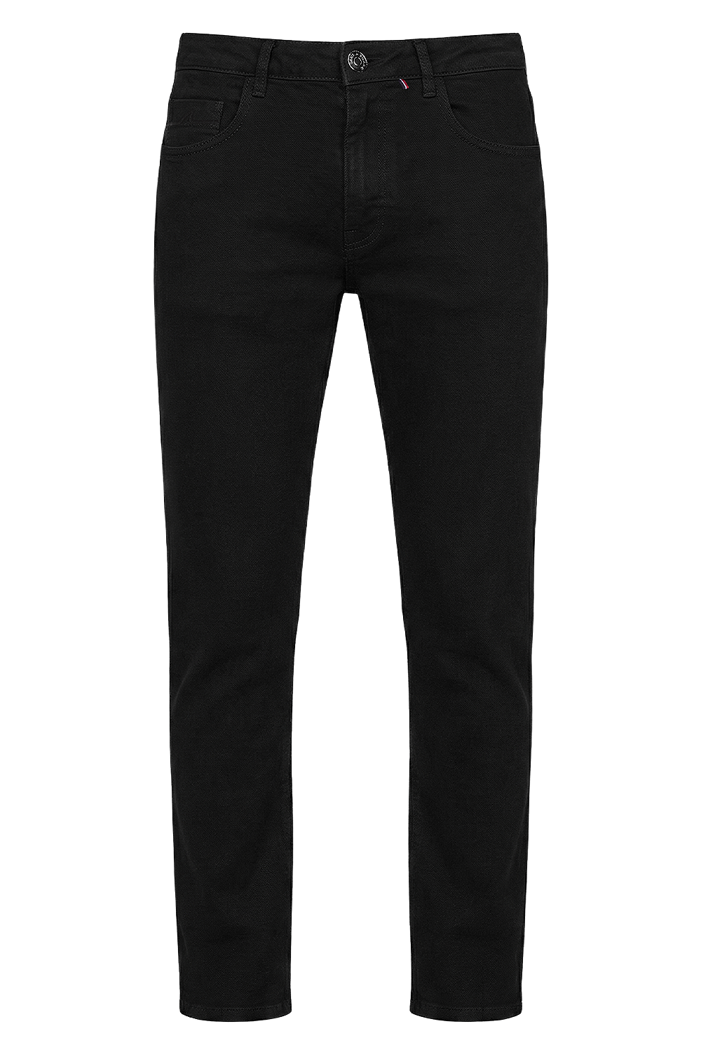 תמונה קידמית של מכנסי ג'ינס בגזרה ישרה