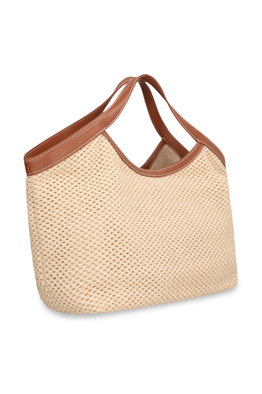 תמונה אחורית של תיק קש