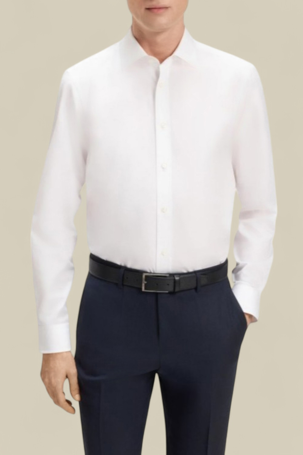 תמונת דוגמן קידמית של בוס X דיויד בקהאם חולצת כפתורים סלים פיט